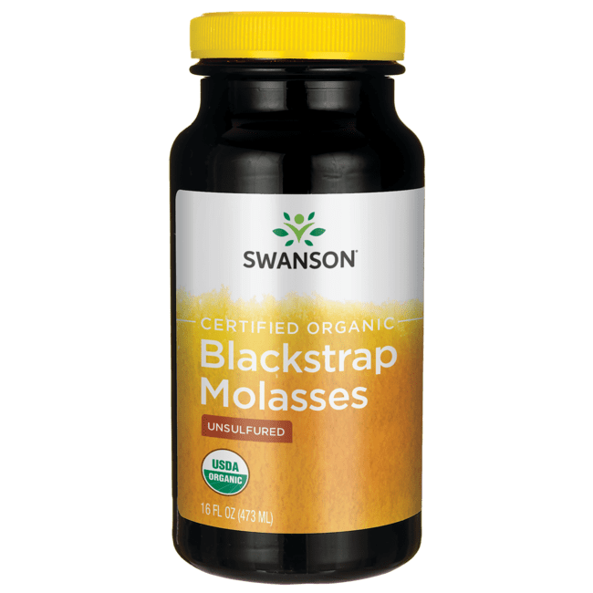 Swanson Certified Organic Blackstrap Molasses 16 fl oz Liquid