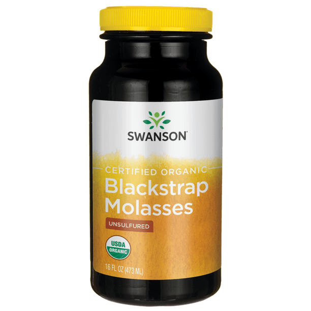 Swanson Certified Organic Blackstrap Molasses 16 fl oz Liquid