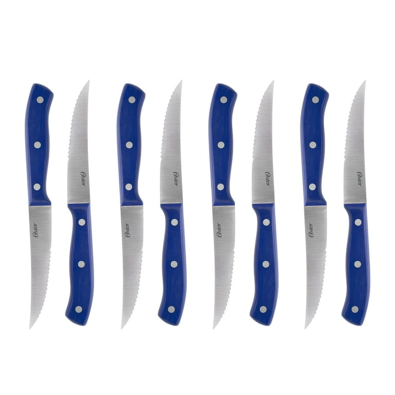 Evansville 22-Piece Stainless Steel Knife Set in Yale Blue with Hardwood Storage Block Evansville 22-Piece Stainless Steel Knife Set in Yale Blue with Hardwood Storage Block