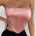 thumbnail image 4 of Birdeem Womens Fashion Solid Slim Backless Tanks Top Short Breast Wrap Vest, 4 of 12