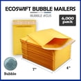 thumbnail image 4 of EcoSwift Brand Premium Kraft Bubble Shipping Bag Self-Seal Mailer, 4 in. x 6 in. (Size 0000), Solid Gold, 6000-Pack, 4 of 6