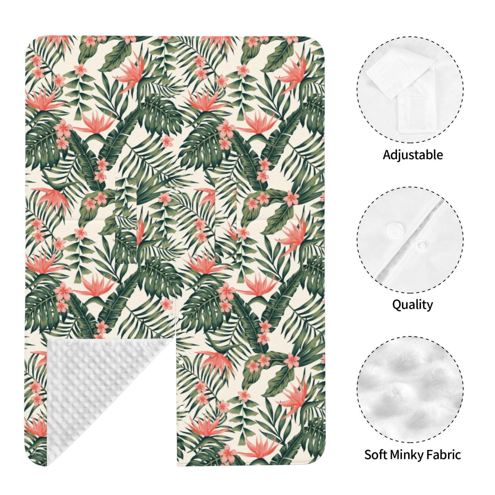 Naloa Palm Trees and Tropical Baby Car Seat Cover, Breathable Baby Carrier Cover, Multiuse Baby Carrier Cover & Nursing Breastfeeding Cover