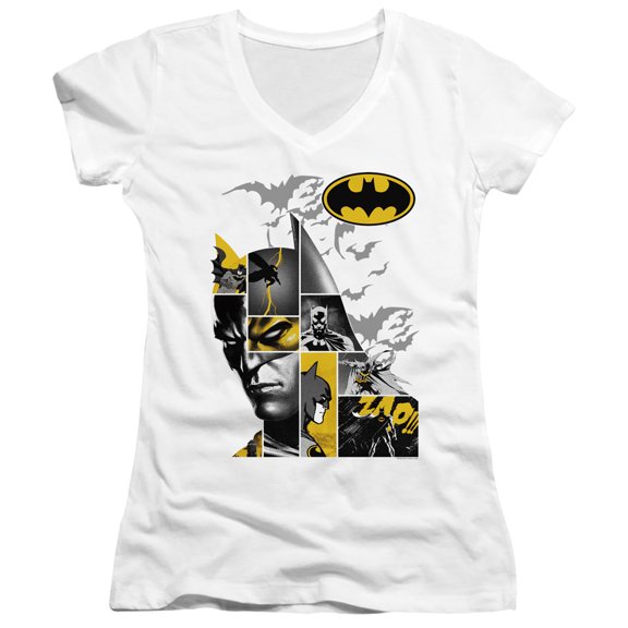 Batman Long Live Junior Women's T-Shirt V-Neck-White