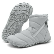 Stepedia Boys Girls Snow Boots Waterproof Non-slip Cold Weather Faux Fur Lined Kids Winter Shoes