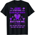 thumbnail image 1 of Camiseta de Mujer con Corazón y Listón - Junio Mes Nacional de la Concientización sobre el Abuso a Adultos Mayores, 1 of 7
