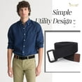 thumbnail image 5 of Men Canvas Double Ring Belt Plus Size Men Cloth Casual Belt for Jeans Pants, 5 of 7