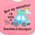 thumbnail image 4 of Inktastic Book My Reservation I'm Going to Grandma and Grandpa's Boys or Girls Baby Bib, 4 of 4