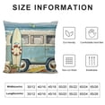 thumbnail image 5 of BANET Blue Summer Bus Life Buoy Decorative Pillowcase Throw Pillow Cover Cushion Case Square 22x22in, 5 of 5