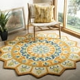 thumbnail image 2 of SAFAVIEH Novelty Kiersten Floral Area Rug, Rust/Ivory, 8' x 8' Round, 2 of 7
