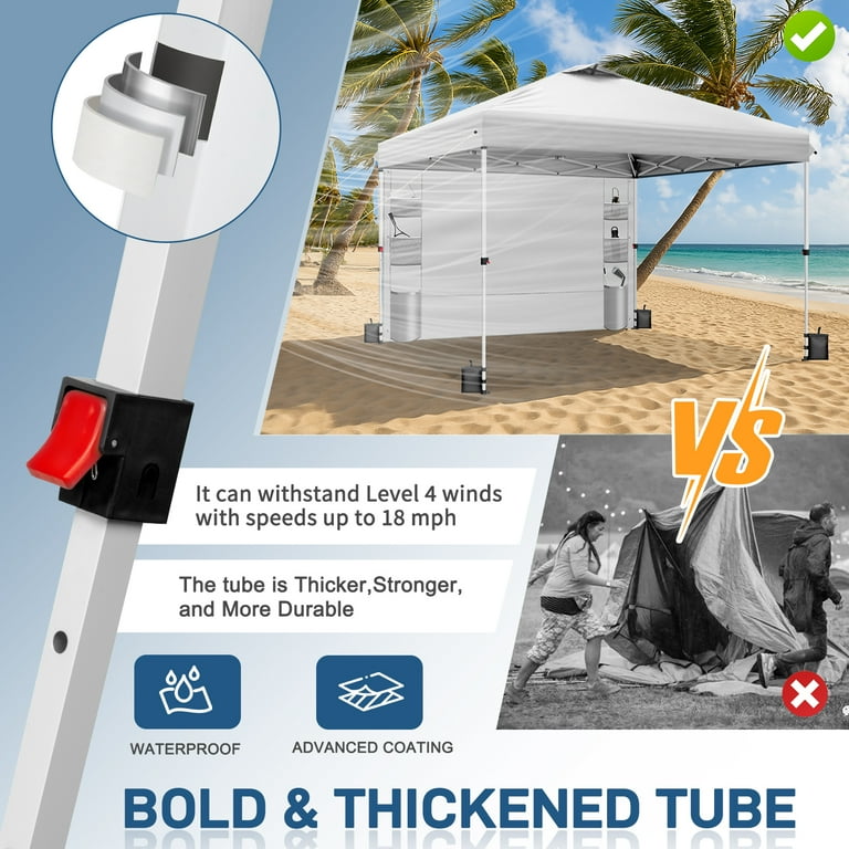 USパップテント Ktaxon 10ft x 10ft EZ Pop up Anti UV Patio Tent, Easy Setup