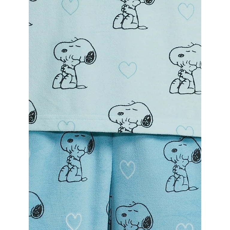 Peanuts Women\'s and Women\'s Plus Snoopy Pajama Set, 2-Piece
