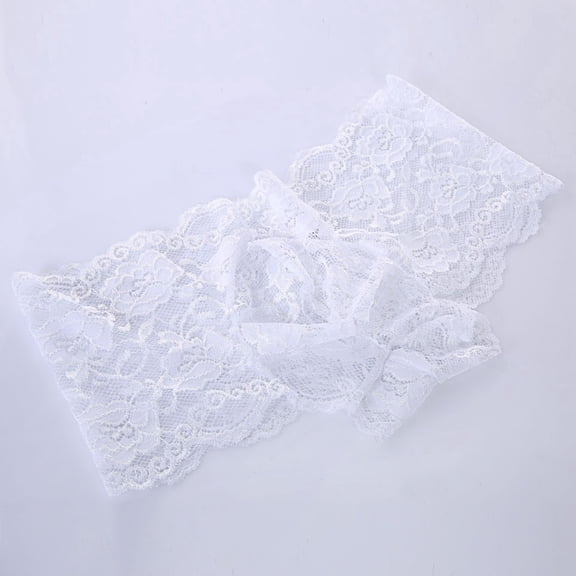 Men's Underwear Rose Lace Transparent Mesh Low Waist Boyshort, XXXL, White