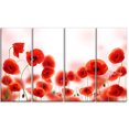 thumbnail image 2 of Poppy Flowers on Pink Background - Floral Canvas Art Print, 2 of 3