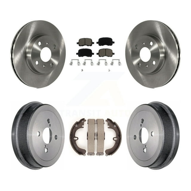 CMX Front Rear Disc Brake Rotors Ceramic Pads and Drum Kit for Car Toyota Corolla K8C-102403