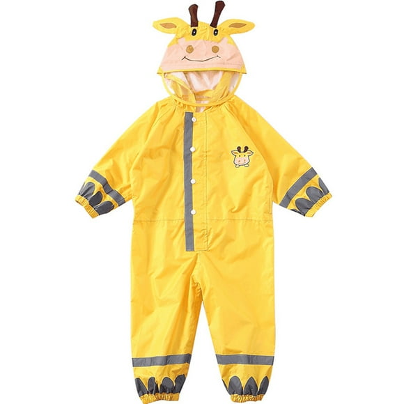Yeacher Kids Raincoat Breathable Rainwear Waterproof Raincoat For Children Boys Girls Students Rainsuit Hooded High Visibility Reflective Raincoat