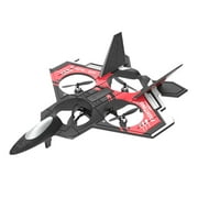 Tuphregyow Fixed Wing Foam Aircraft with LED Light - 2.4G Wireless Remote Control UAV Airplane for Stunt Rolls and Cool Lighting Effects - Styrofoam Plane Perfect for Fun Flying Adventures Red