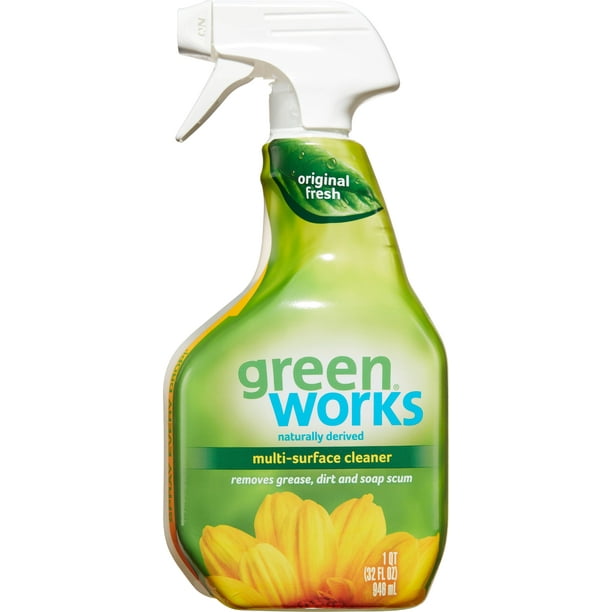 Green Works MultiSurface Cleaner, Cleaning Spray Original Fresh, 32