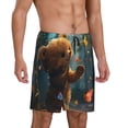 thumbnail image 2 of Kdxio Cute Butterfly Bear Print Mens Sleep Shorts Bottoms Soft Comfy Pajama Wear Pants with Drawstring Pockets, 2 of 5