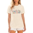 thumbnail image 4 of BUWTTED Men's T Shirts Autism Awareness Letter Print Short Sleeve Casual Crew Neck Tees Comfortable Loose Graphic Beige Shirt L, 4 of 6