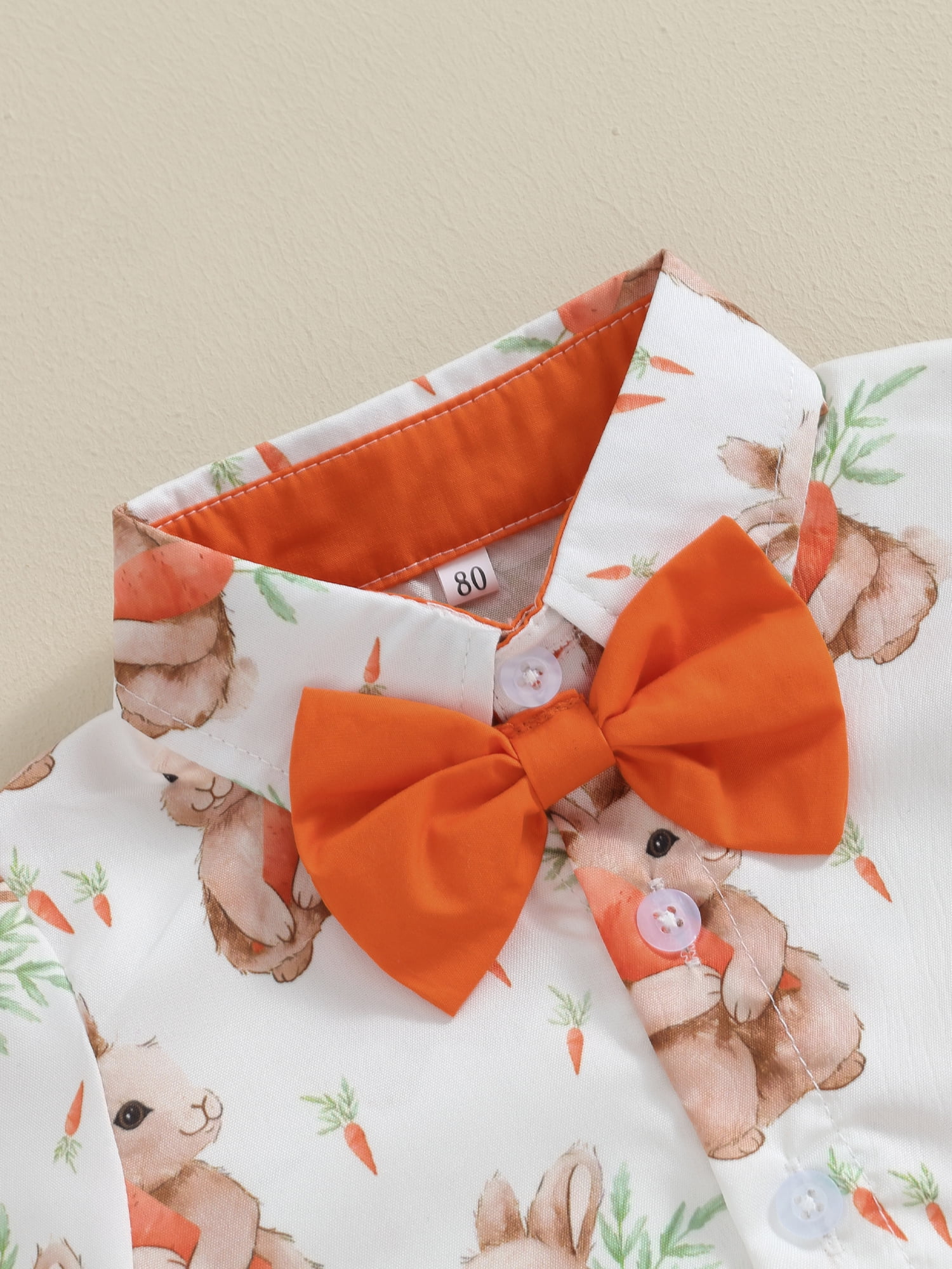 Hirigin Toddler Boy Easter Gentleman Outfit Bunny Print Button Shirt with  Bow Tie and Shorts for Formal Wear - Walmart.com