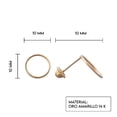 thumbnail image 5 of Aretes de oro 14k GIALLO Broquel Anillos de oro brillante, 5 of 5