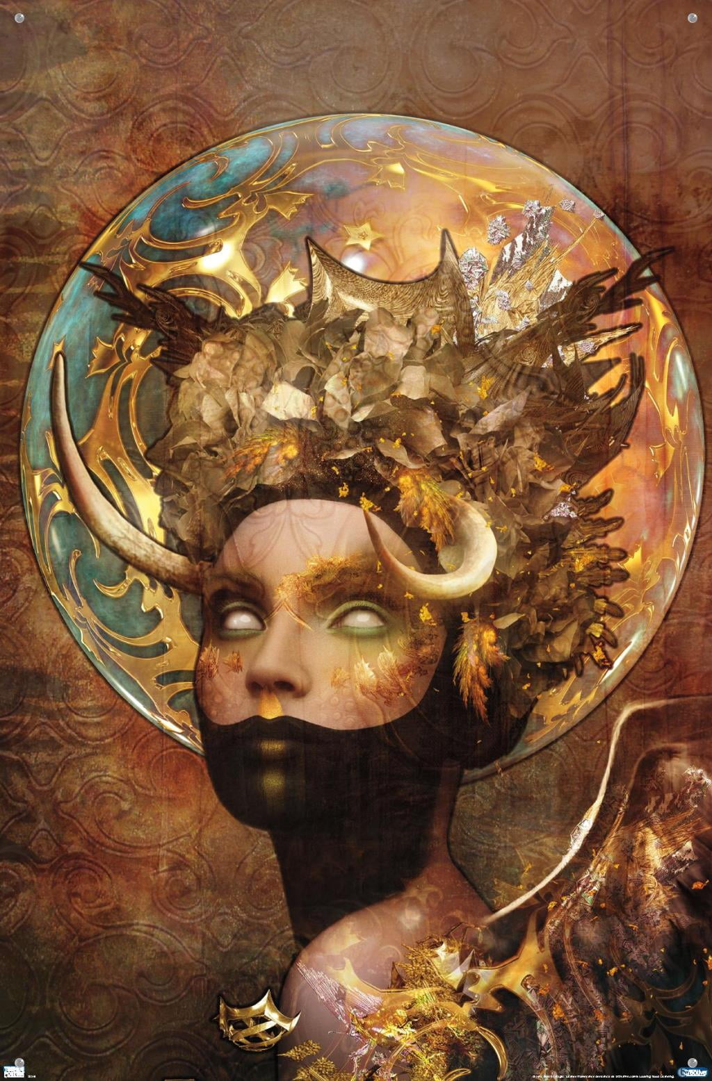 Jena DellaGrottaglia: Cosmic Zodiac - Taurus Wall Poster with Pushpins, 22.375" x 34"