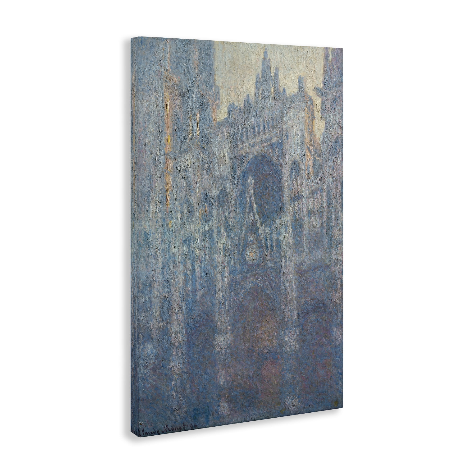 Stupell Industries Classic Monet Cathedral in Morning Buildings & Architecture Painting Wrapped Canvas Art Print Wall Art, 30 x 45