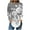 Gray, variant on LEAVINGSUO Womens Plus Size Tops Long Sleeve Womens Round Neck Printing Fall Blouses Fashion Smocked Long Sleeve Shirts Tops