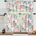 thumbnail image 3 of LALILO Kitchen Curtains and Valances Set of 3 36" Roses And Window Treatment Tiers for Window Decor, 3 of 5