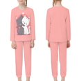 thumbnail image 4 of DISNIMO Cute Cat Pajamas for Girls 3-4 Pjs Sets for Girls Long Sleeve Pajama Set Kids Girls Pj Set Girl Pjs Set Kids Fall Pajamas Kids Soft Pjs Girls Sleepwear Kids Night Wear Girl Loungewear Boy, 4 of 7