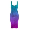thumbnail image 4 of USSUMA Summer Dresses for Women 2022 Tie-Dye Print Sexy Club Bodycon Pencil Midi Womens Dresses Sleeveless Sundresses for Women U Neck Wedding Guest Dresses for Women, 4 of 4