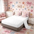 thumbnail image 4 of Meiyoeat Sport Glove Baseball King Bedding 7pcs for Girls, Pink Bow King Bed in a Bag, 4 of 6