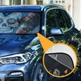 thumbnail image 4 of Flowers Roses in Human Skeleton Automotive Front Car Windshield Sun Shade Reflector Foldable for Front Fit for Cars Truck SUVs, 4 of 8