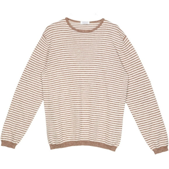 Heritage Women's Brown / White Striped Long Sleeve Long-sleeve - L