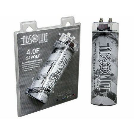 ABSOLUTE CAP400S 4 FARAD POWER CAR CAPACITOR (SILVER)