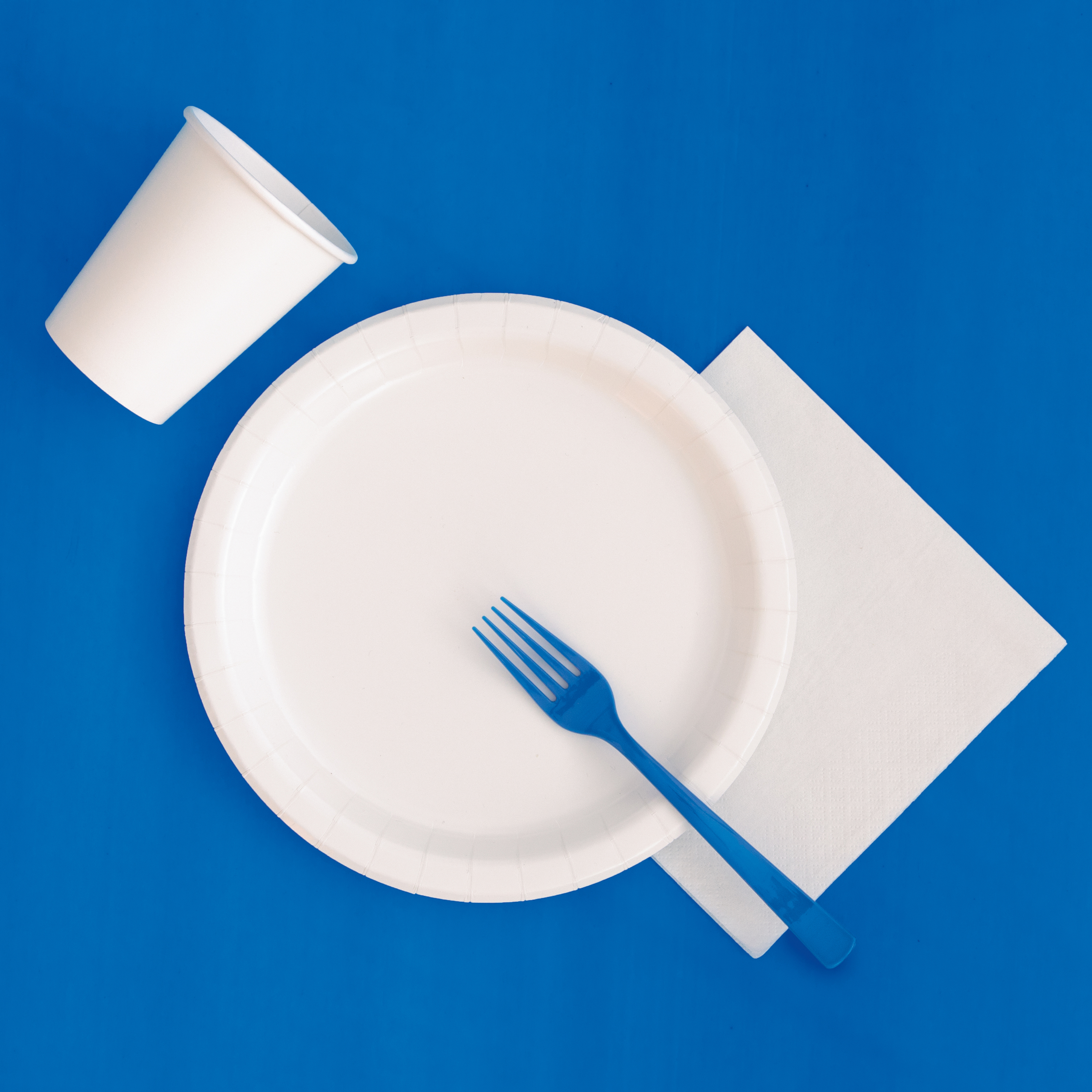 Plastic blue tablecloth, 2-pack - image 2 of 2