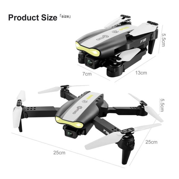 Contixo F19 Drone with Camera for Kids RC Quadcopter Wifi Camera, Three-sided Obstacle Avoidance, Gesture Control, Headless Mode, 3D Flips Two Batteries