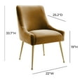 thumbnail image 6 of TOV Furniture Beatrix Cognac Velvet Side Chair with Gold Legs, 6 of 6
