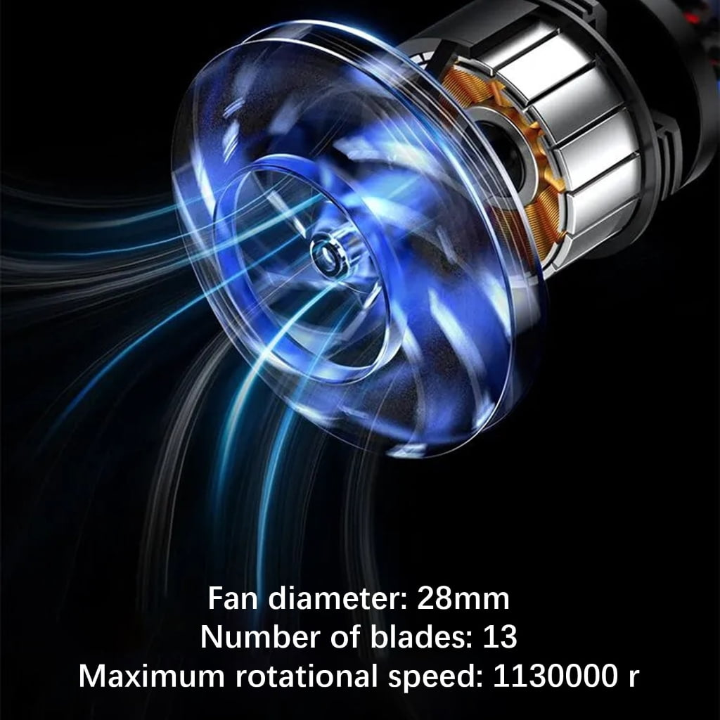 WINDLAND Cordless Fan Light Weight Dust Blower Handheld Engine Fan Air Duster 130000RPM for Women Men Computer Cleaning Outdoor