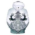 thumbnail image 3 of Suéter feo de Navidad Navidad Unisex hombres mujeres Papá Noel Navidad novedad muñeco de nieve estampado 3D suéter con capucha suéter cálido, 3 of 4