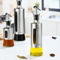 thumbnail image 3 of Botella de aceite Botellas de condimentos Contenedor Dispensador de suministros de cocina de acero inoxidable Herramienta de almacenamiento antideslizante Salsa para vinagre de soja Escala de 200ML Vogacara  HA009719-04B, 3 of 6