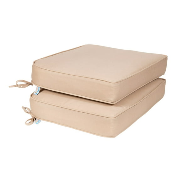 Island Retreat NU6936 Coussin de Siège Extérieur Tout Temps Couleur Unie - Champagne - Ensemble de 2
