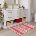 thumbnail image 3 of BERTHMEER 2'X3' Christmas Rug for Kitchen Indoor Entrance Entryway Traditional Washable Non-slip Holiday Door Mat,Red and White, 3 of 6