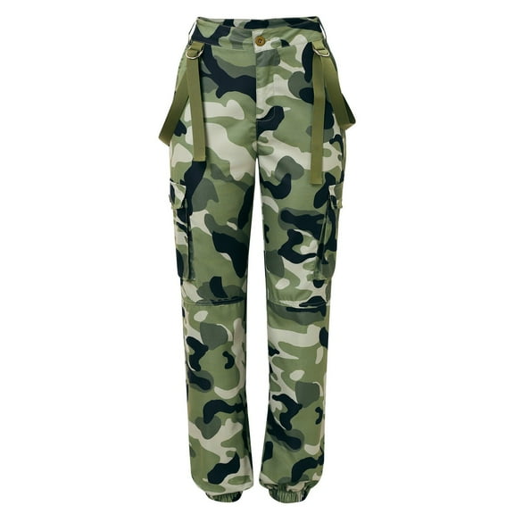 Women's Plus Size Cargo Camo Pants Joggers for Women High Waist Baggy Sweat Pants Camouflage XL