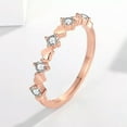 thumbnail image 2 of 3.9mm Rose Gold ,925 Silver Love Heart Women's Engagement Round Cz Ring Size 4-9, 2 of 4
