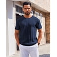 thumbnail image 2 of Camisa de punto COOFANDY camiseta casual de manga corta con cuello redondo para hombre, 2 of 6