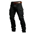 thumbnail image 2 of LTTVQM Hiking Pants Men Stretch Ripstop Lightweight Breathable Outdoor Fishing Cargo Pants with Multi Pockets Travel Casual Work Work Pants Black 3XL, 2 of 5