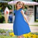 thumbnail image 5 of Fotbe Dodgerblue Vestido de Dormir para Niñas de 3 a 10 Años, Mangas Cortas, Estilo Princesa, Pijama Camisón con Mangas Voladas-X-Large, 5 of 6