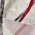 thumbnail image 5 of SAFAVIEH Skyler Elouise Geometric Striped Area Rug, Ivory Grey/Red, 8' x 10', 5 of 7