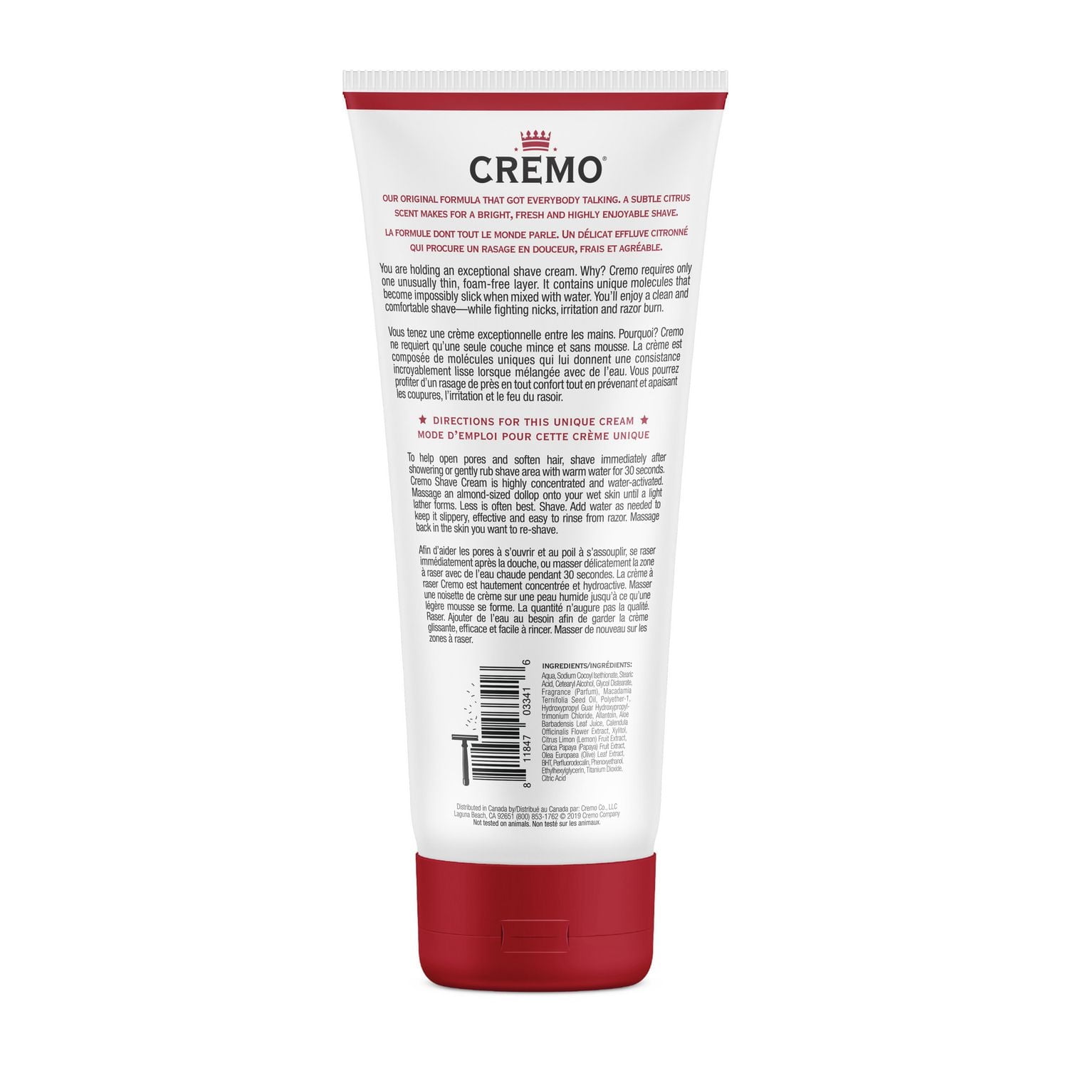 Cremo Original Shave Cream - smooth shaving cream fights razor burn, nicks and cuts, 177 ml (6 FL OZ)